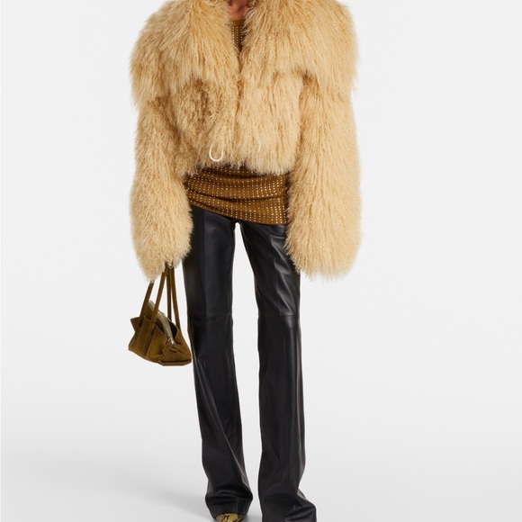 The Attico Jackets & Blazers - The Attico Cropped Shearling Jacket (36)
